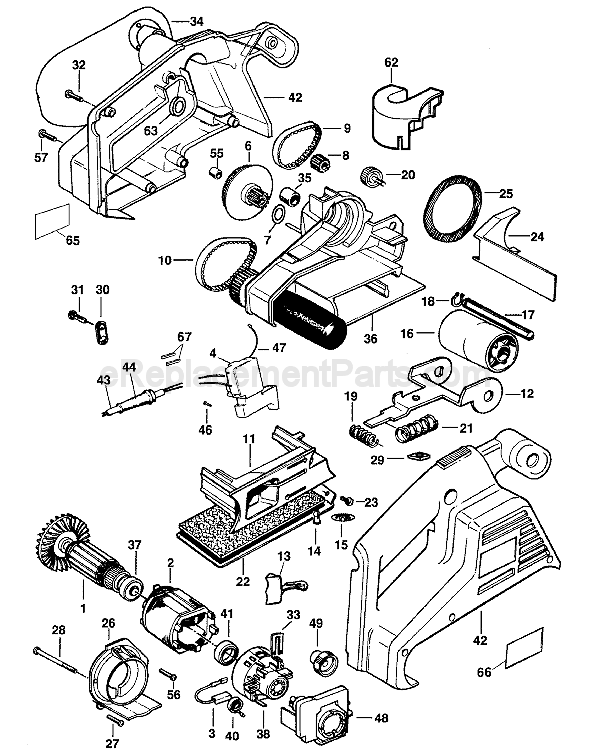 Page A Diagram and Parts List for BD550 Type 2 Black and Decker Sander Polisher